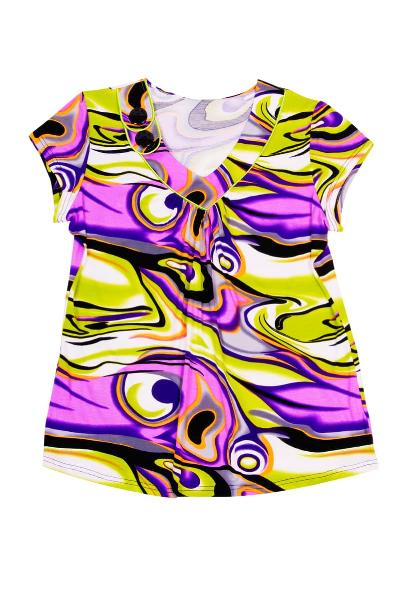 All-over swirl print shirt
